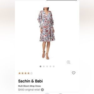 Sachin & Babi Multi Bloom Wrap Dress